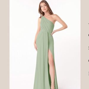 Azazie Sage Green Wedding Dress
